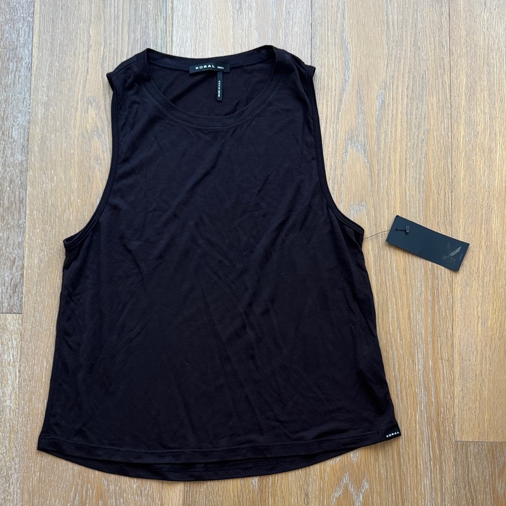 Koral Sleek Black Tank Top